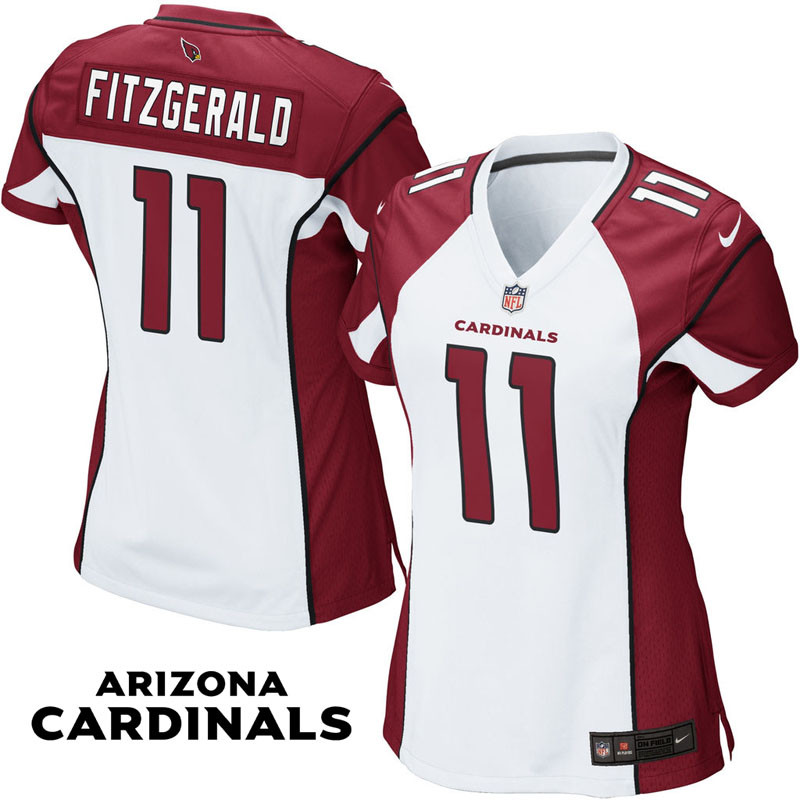 Women's Arizona Cardinals #11 Larry Fitzgerald White Game Jersey