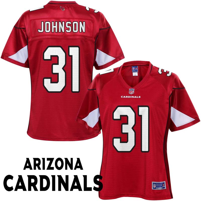 Women's Arizona Cardinals #31 David Johnson Cardinal Pro Line Team Color Jersey