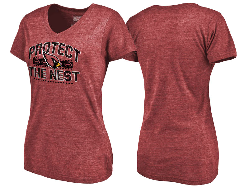 Women's Arizona Cardinals Pro Line Crimson The Nest tri-blend T-Shirt