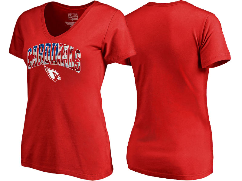 Arizona Cardinals Red Banner Wave T-Shirt