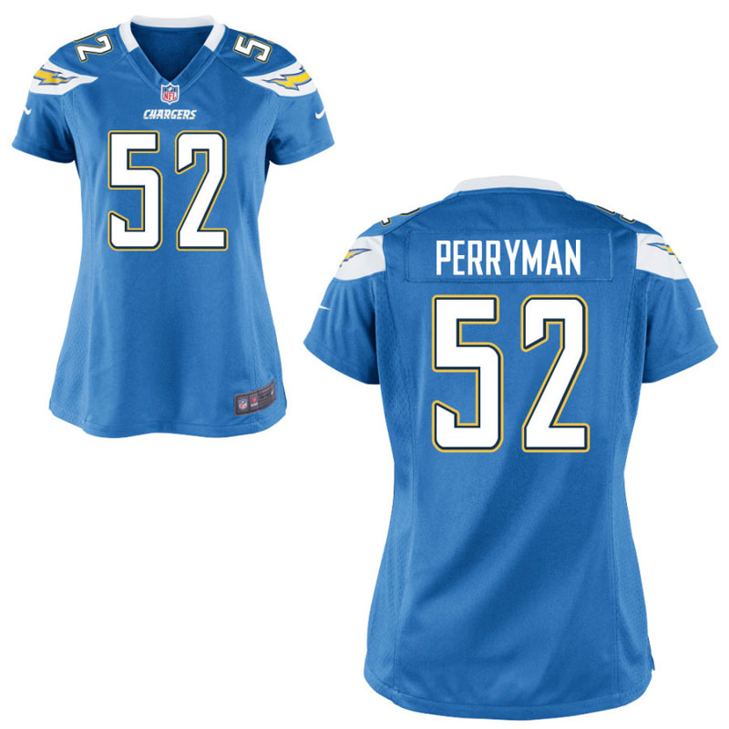 Women's San Diego Chargers #52 Denzel Perryman Light Blue Alternate Game Jersey