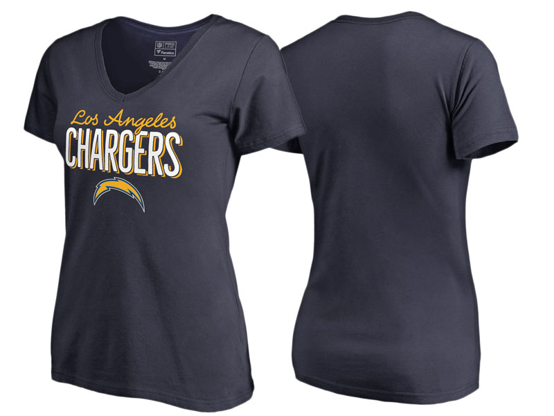 Women's Los Angeles Chargers Navy Nostalgia T-Shirt