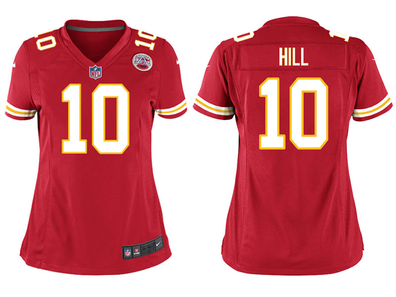 Women's Kansas City Chiefs #10 Tyreek Hill Red Game Jersey