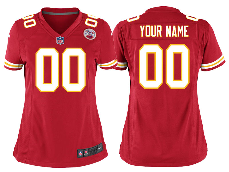 Women's Kansas City Chiefs Red Custom Game Jersey