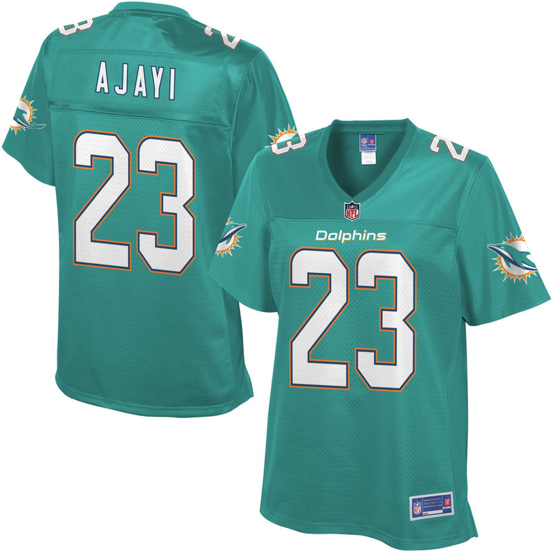 Women's Miami Dolphins #23 Jay Ajayi Aqua Pro Line Team Color Jersey