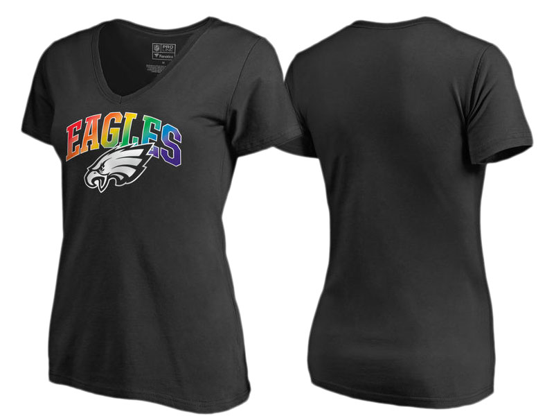 Philadelphia Eagles Black Pro Line by Fanatics Branded Pride T-Shirt