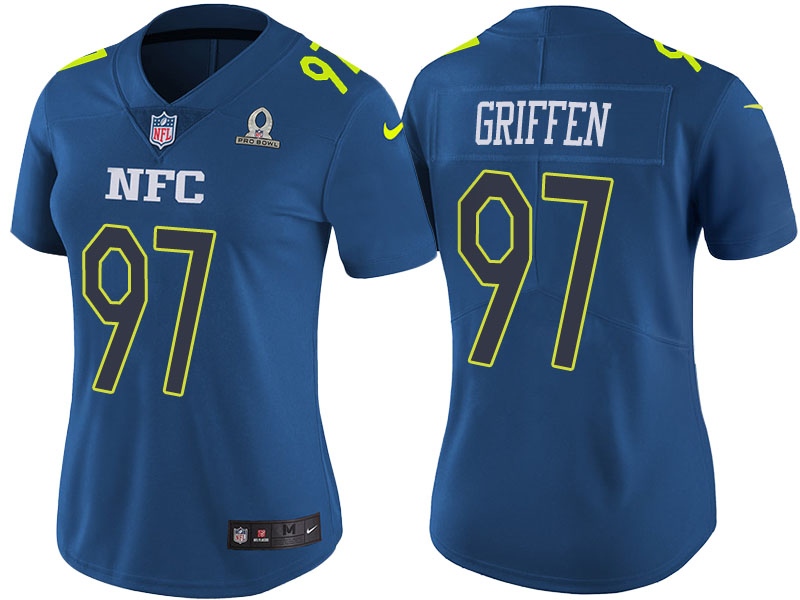 Women's NFC 2017 Pro Bowl Minnesota Vikings #97 Everson Griffen Blue Game Jersey