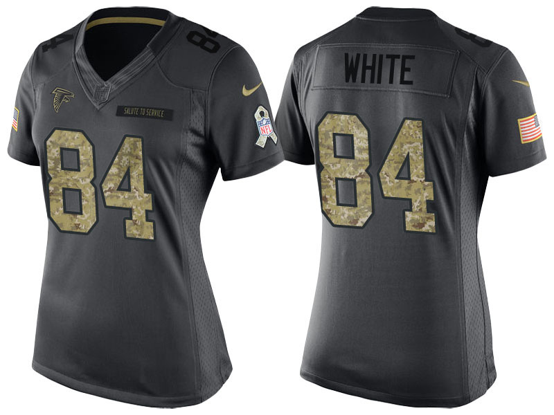 Women's Atlanta Falcons #84 Roddy White Anthracite 2016 Salute to Service Limited Jersey