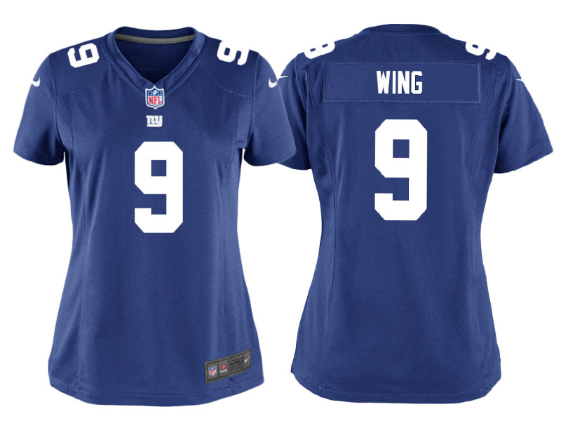 Women's New York Giants #9 Brad Wing Royal Blue Game Jersey