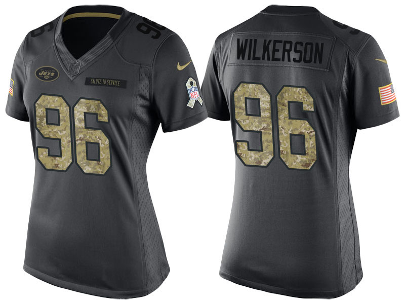 Women's New York Jets #96 Muhammad Wilkerson Anthracite 2016 Salute to Service Limited Jersey