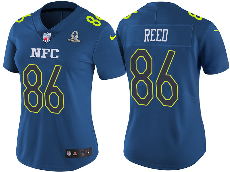 Women's NFC 2017 Pro Bowl Washington Redskins #86 Jordan Reed Blue Game Jersey