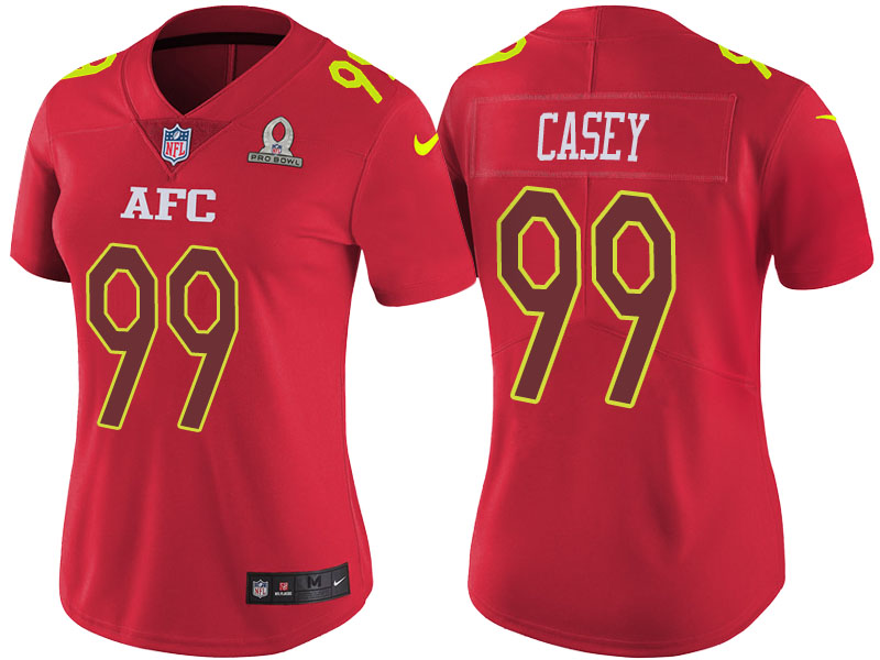 Women's AFC 2017 Pro Bowl Tennessee Titans #99 Jurrell Casey Red Game Jersey