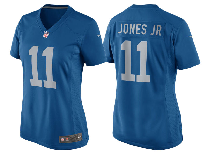 Women's 2017 Detroit Lions #11 Marvin Jones Jr Blue Throwback Game New Jersey