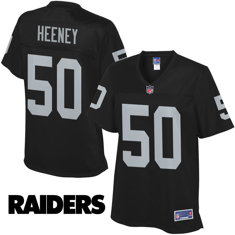 Women's Oakland Raiders #50 Ben Heeney Black Pro Line Jersey