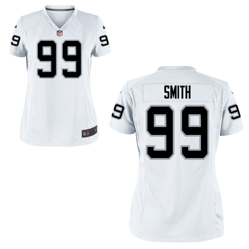 Women's Oakland Raiders #99 Aldon Smith White Game Jersey