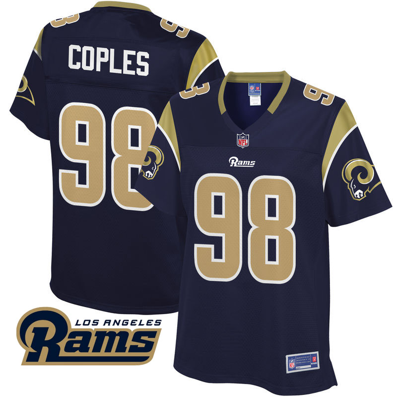 Women's Los Angeles Rams #98 Quinton Coples Navy Pro Line Jersey