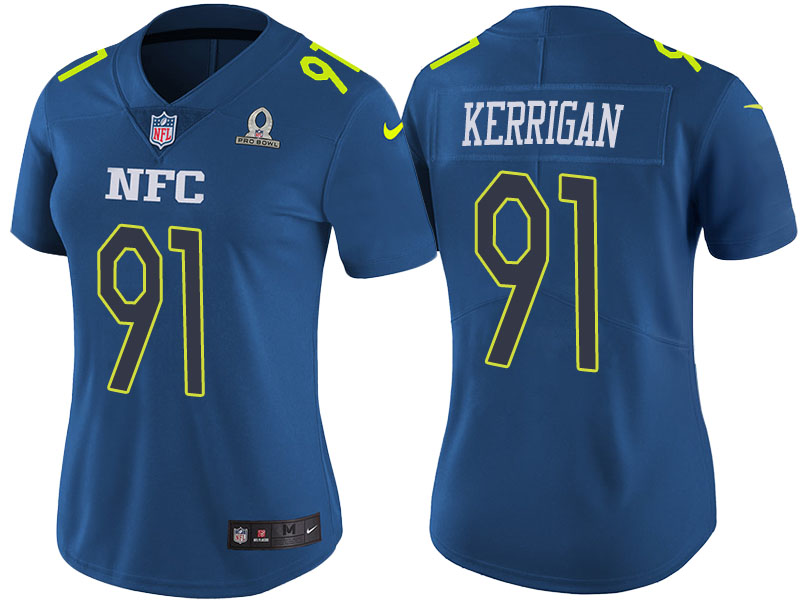 Women's NFC 2017 Pro Bowl Washington Redskins #91 Ryan Kerrigan Blue Game Jersey