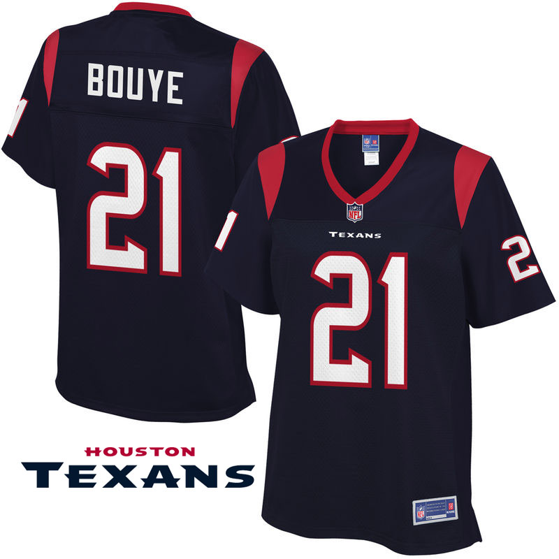 Women's Houston Texans #21 A.J. Bouye Navy Pro Line Jersey