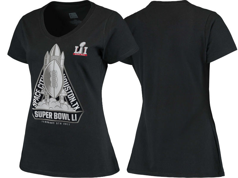 Women's Super Bowl LI Houston Texans Black Blast T-Shirt