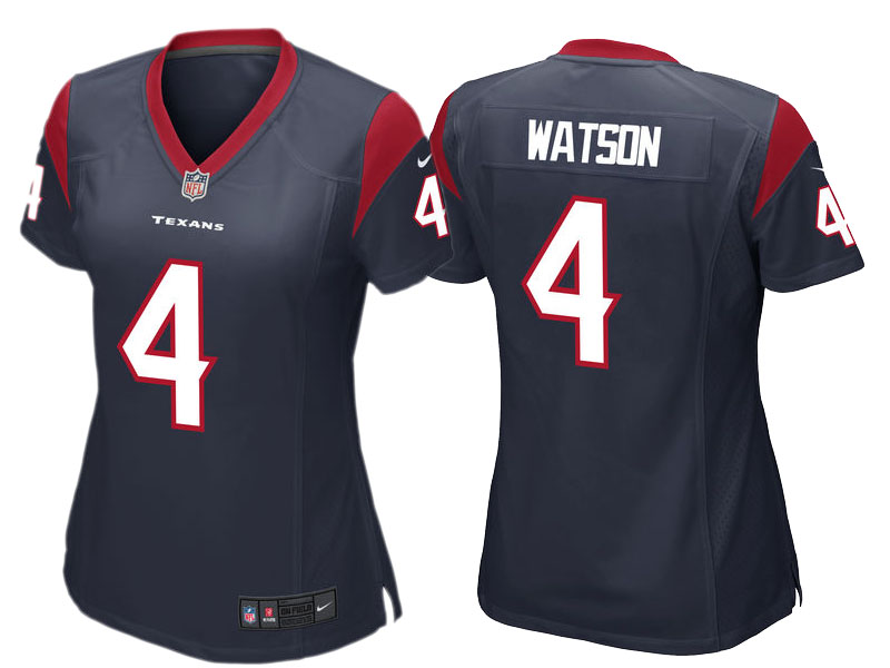 Women's Houston Texans Deshaun Watson Navy 2017 Draft Pick Game Jersey