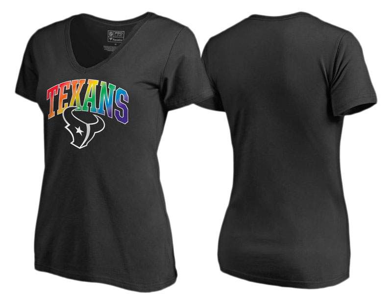 Houston Texans Black Pro Line by Fanatics Branded Pride T-Shirt