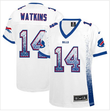 Women's Buffalo Bills #14 Sammy Watkins White Drift Fashion Jersey