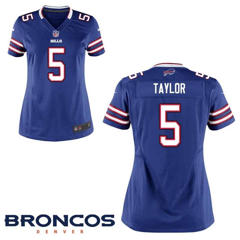 Women Buffalo Bills #5 Tyrod Taylor Royal Game Jersey