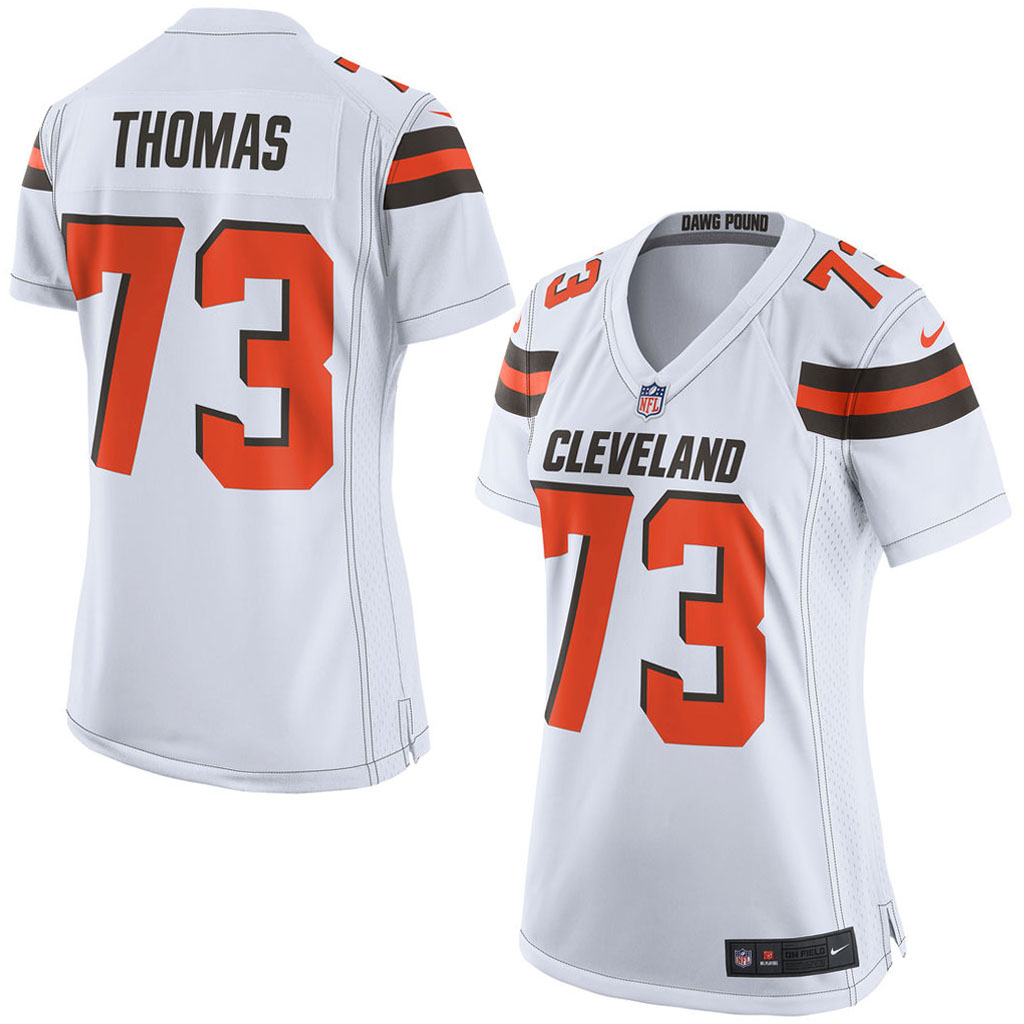 Women NFL Cleveland Browns #73 Joe Thomas White Game Jersey