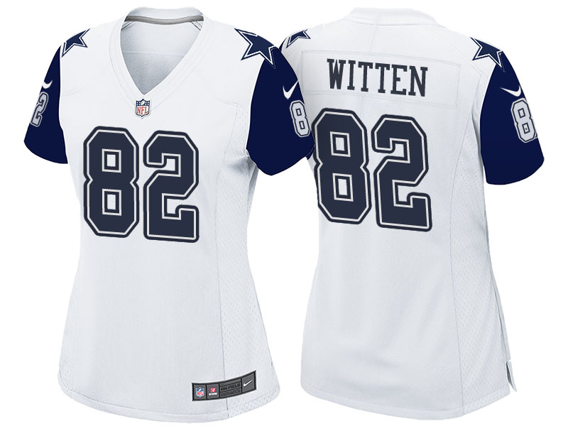 Women's Dallas Cowboys #82 Jason Witten White Color Rush Limited Jersey