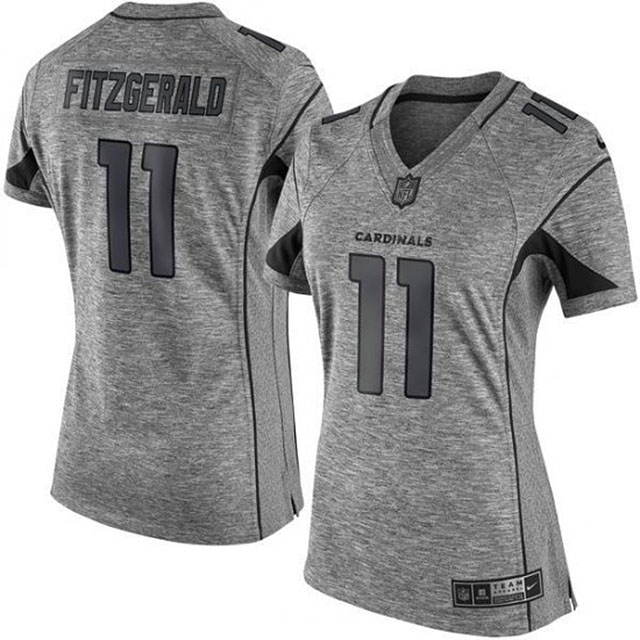 Women's Atlanta Falcons #11 Julio Jones Gridiron Gray Limited Jersey