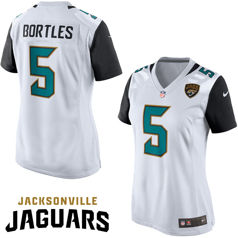 Women NFL Jacksonville Jaguars #5 Blake Bortles White Game Jersey