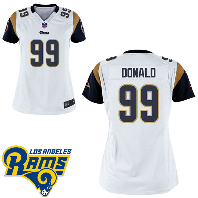 Women's Los Angeles Rams #99 Aaron Donald White Game Jersey