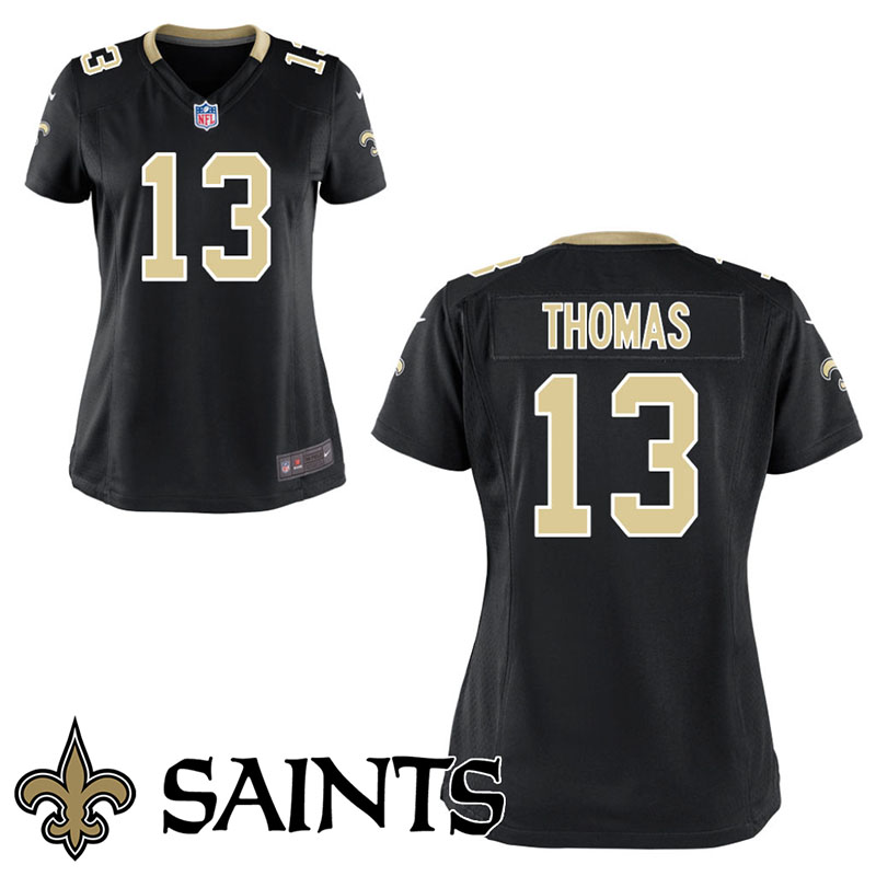 Women New Orleans Saints #13 Michael Thomas Black Game Jersey