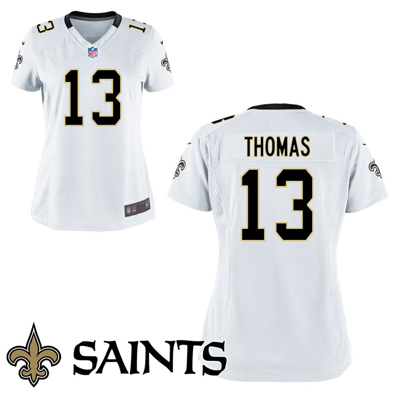 Women New Orleans Saints #13 Michael Thomas White Game Jersey