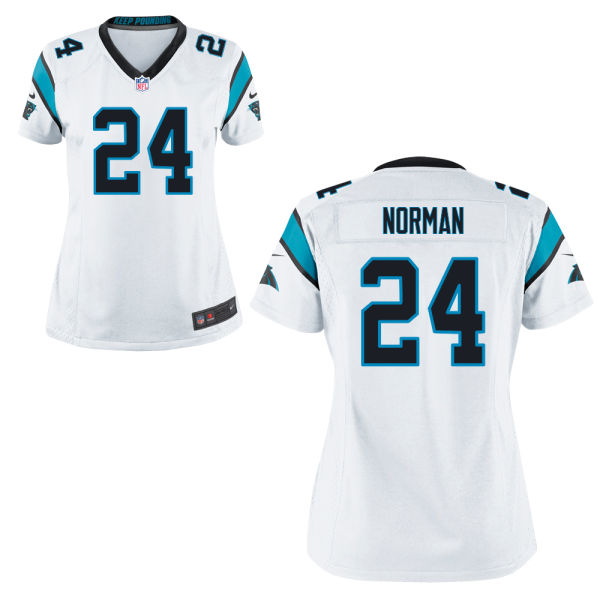 Women's Carolina Panthers #24 Josh Norman White Game Jersey