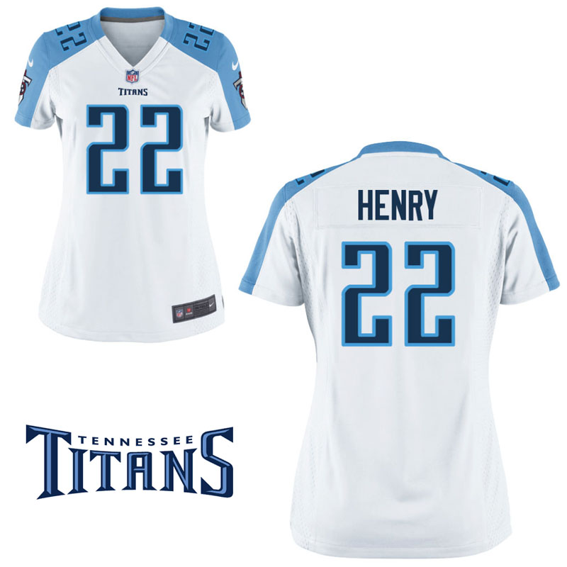 Women Tennessee Titans #22 Derrick Henry White Game Jersey