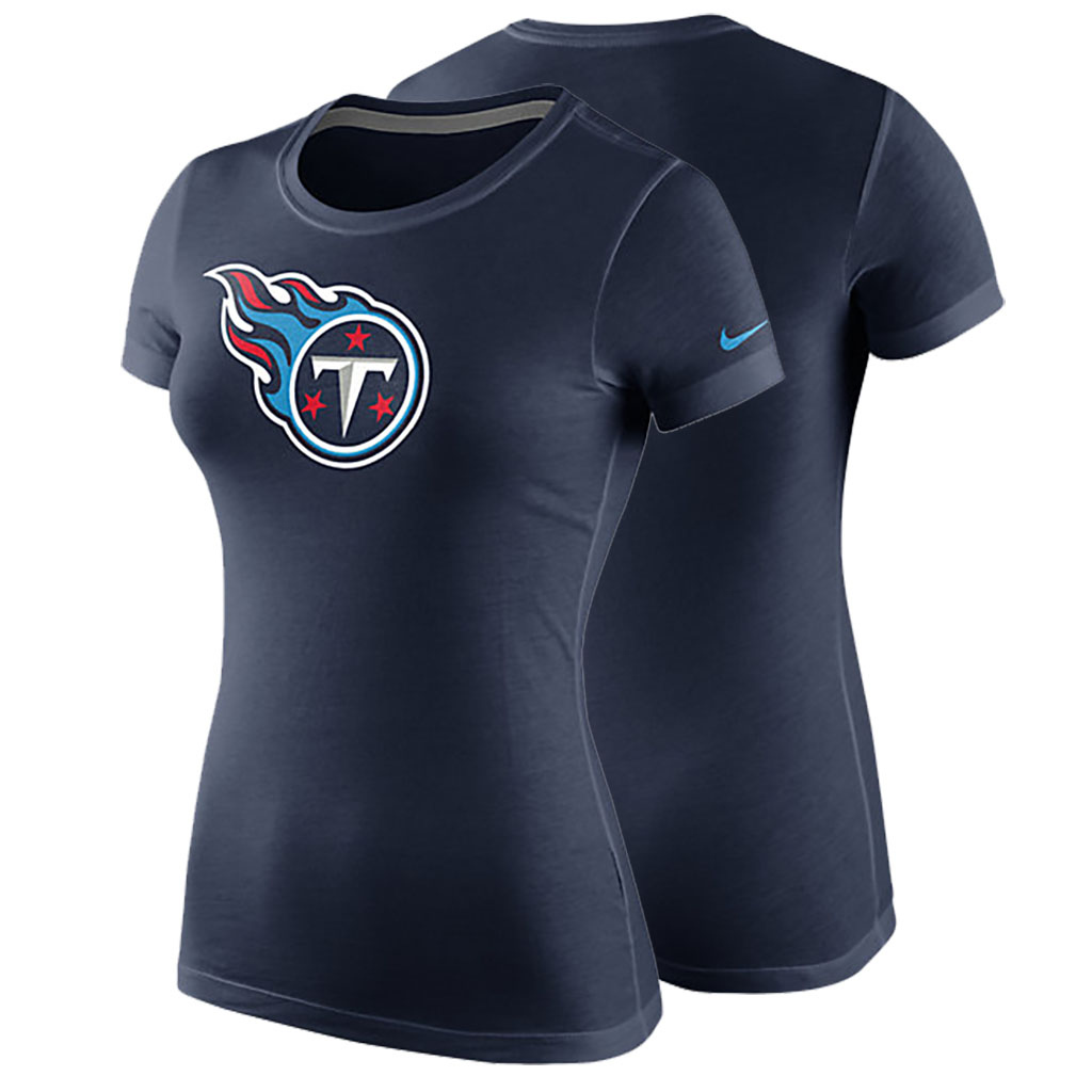 Women Tennessee Titans Navy Color Rush Training T-shirt