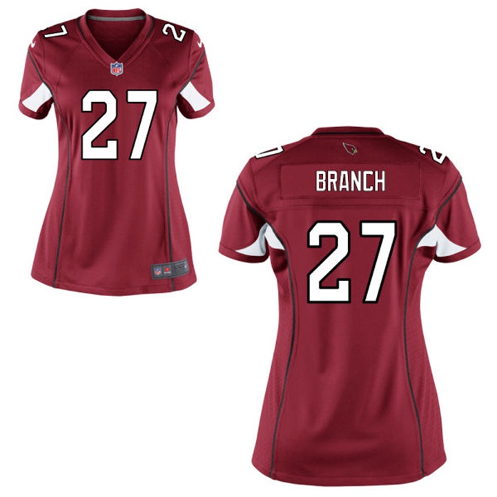 Womens Arizona Cardinals #27 Tyvon Branch Red Game Jersey