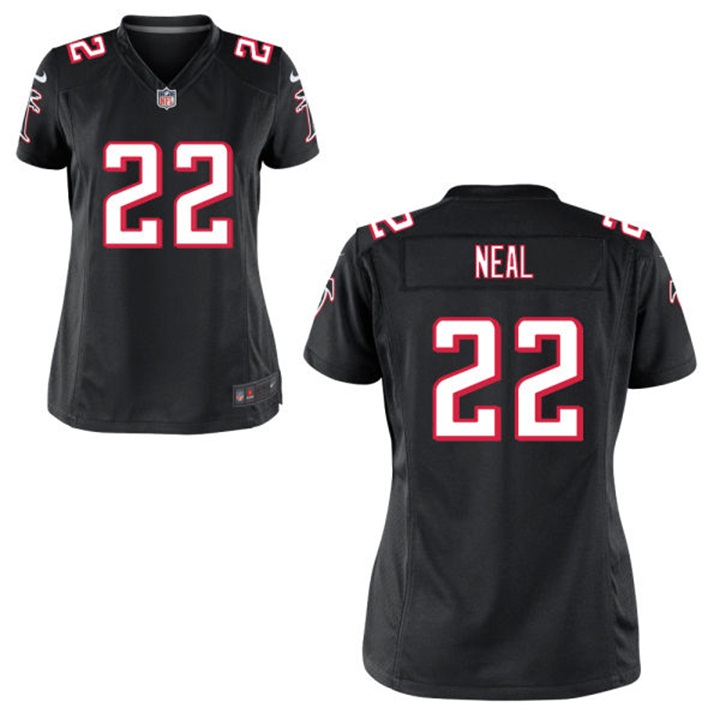 Womens Atlanta Falcons #22 Keanu Neal Black Game Jersey