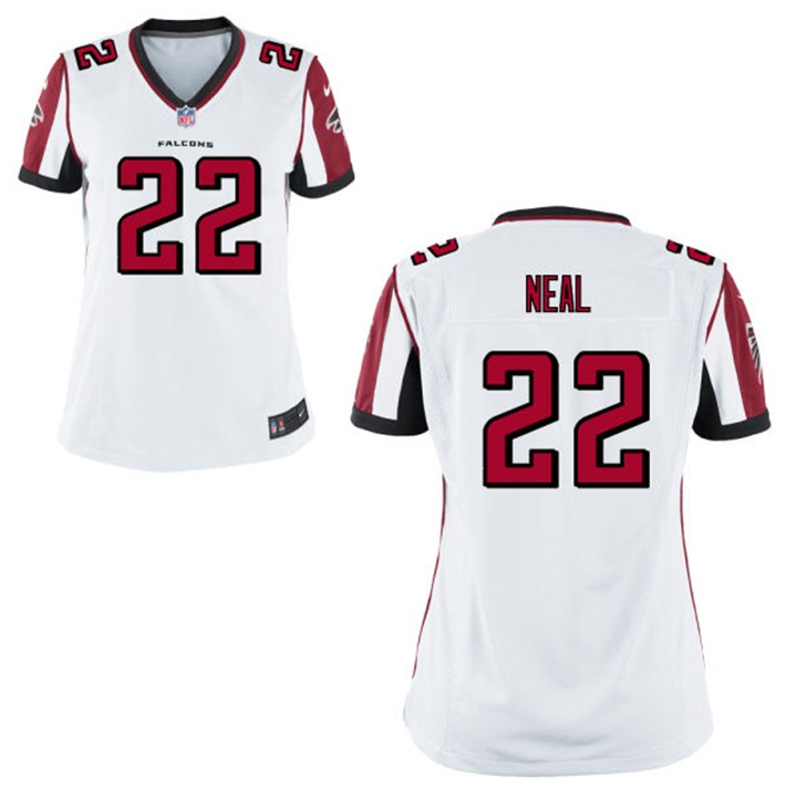 Womens Atlanta Falcons #22 Keanu Neal White Game Jersey