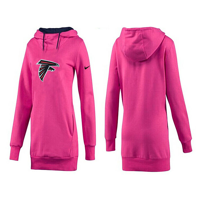 Women's Atlanta Falcons Pink Mother's Day Pull Long Pullover Hoodie