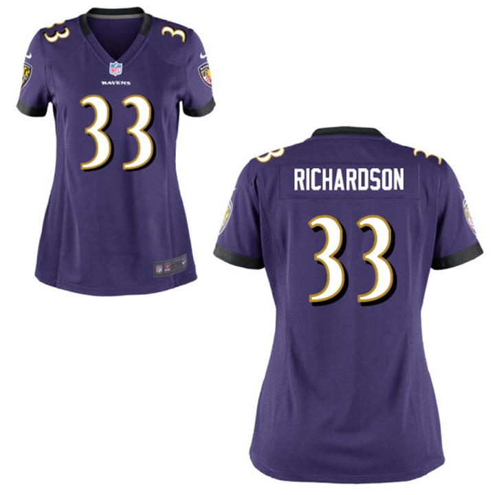 Womens Baltimore Ravens #33 Trent Richardson Purple Game Jersey