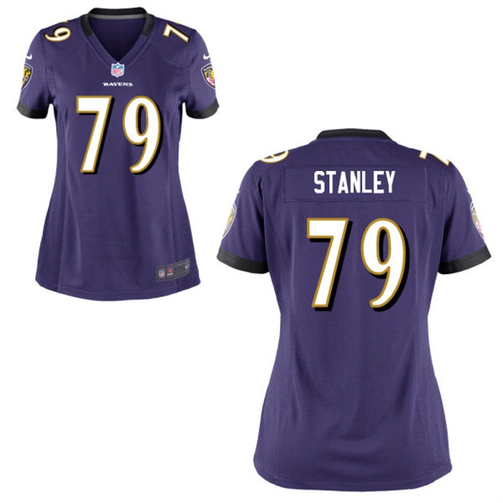 Womens Baltimore Ravens #79 Ronnie Stanley Purple Game Jersey