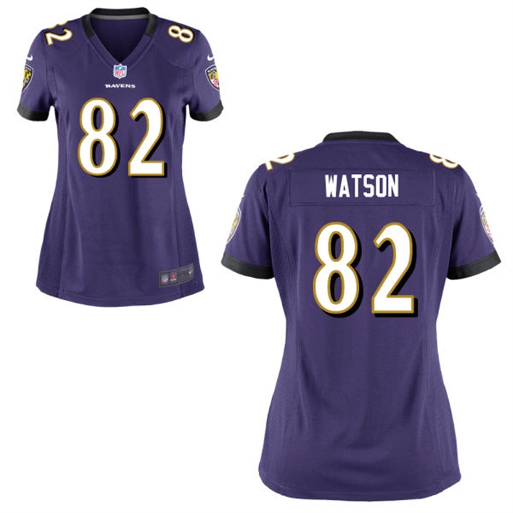 Womens Baltimore Ravens #82 Benjamin Watson Purple Game Jersey