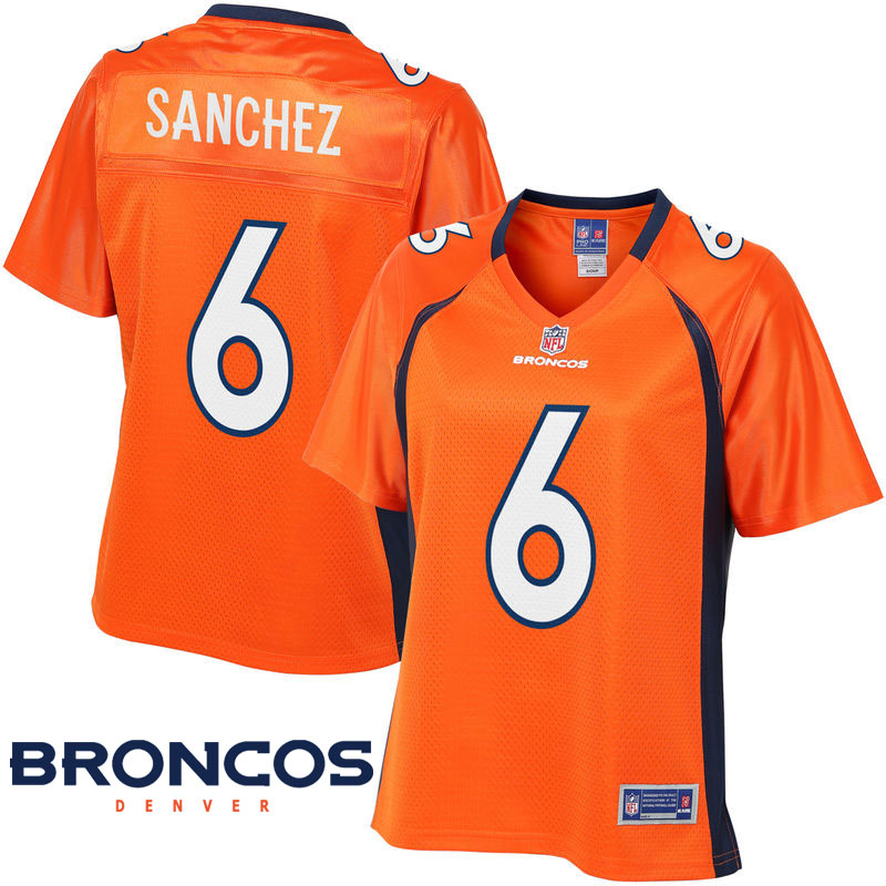 Womens Denver Broncos #6 Mark Sanchez Orange Pro Line Player Jersey