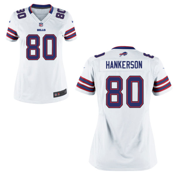 Women's Buffalo Bills #80 Leonard Hankerson White Game Jersey