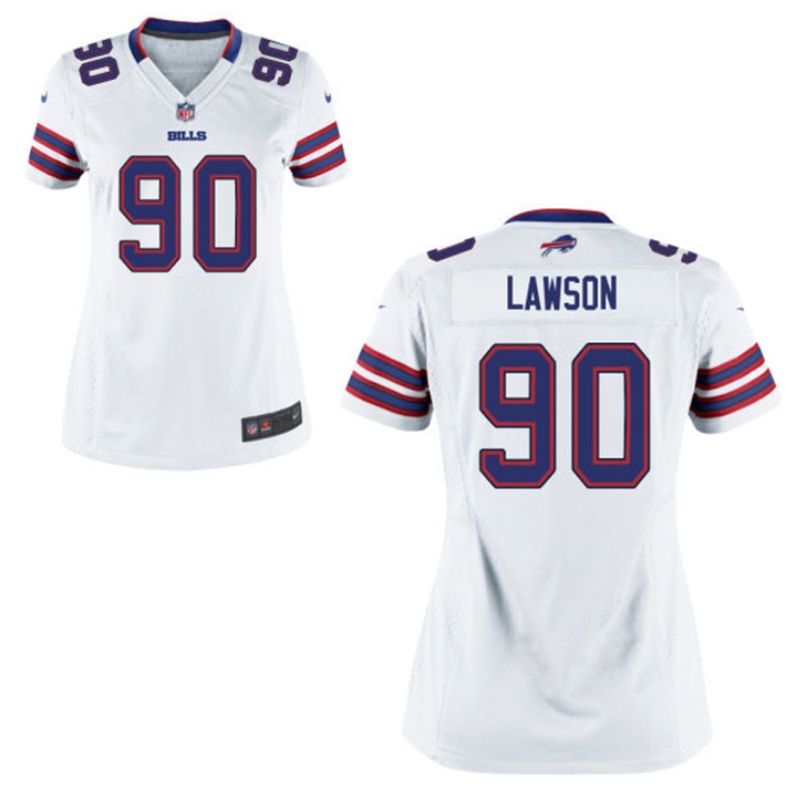 Womens Buffalo Bills #90 Shaq Lawson White Game Jersey