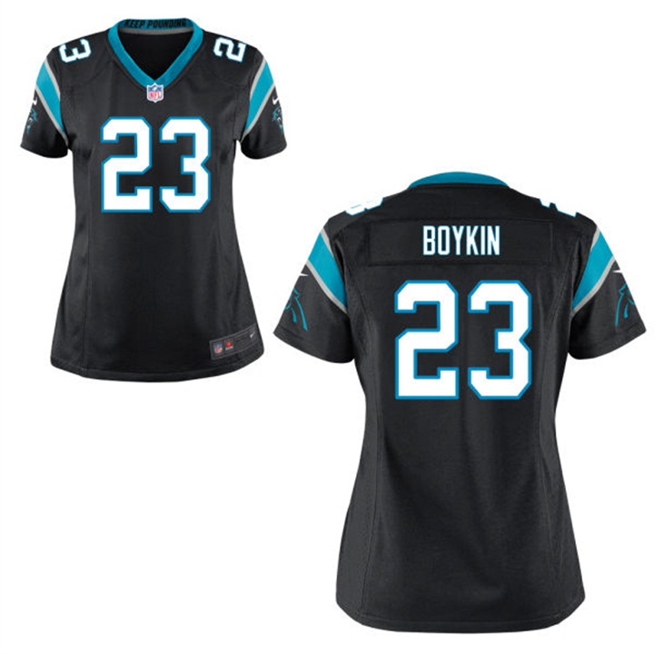 Womens Carolina Panthers #23 Brandon Boykin Black Game Jersey