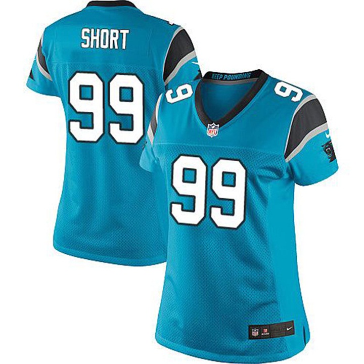 Womens Carolina Panthers #99 Kawann Short Light Blue Limited Jersey