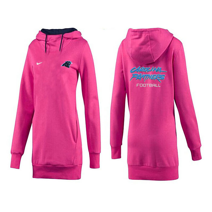 Women's Carolina Panthers Pink Mother's Day Pull Long Pullover Hoodie